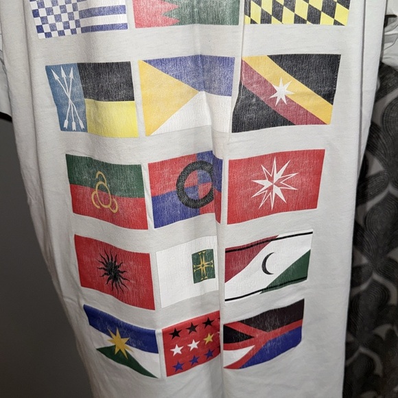 Marcelo Burlon Flags T Shirt Size Large - Picture 7 of 10
